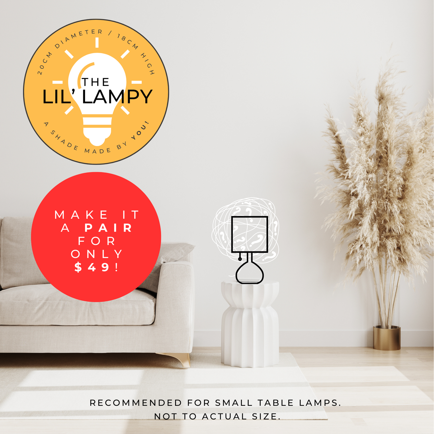 Lampshade Making Kit (Lil' Lampy 20cm)