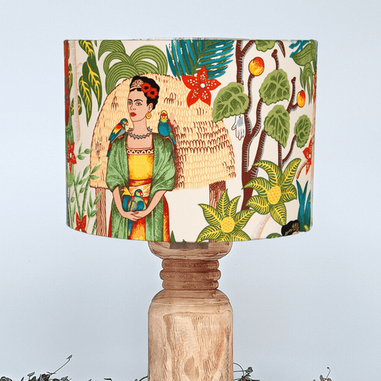 Glow&Co The Classic: Frida in the Garden (Tea) Lampshade