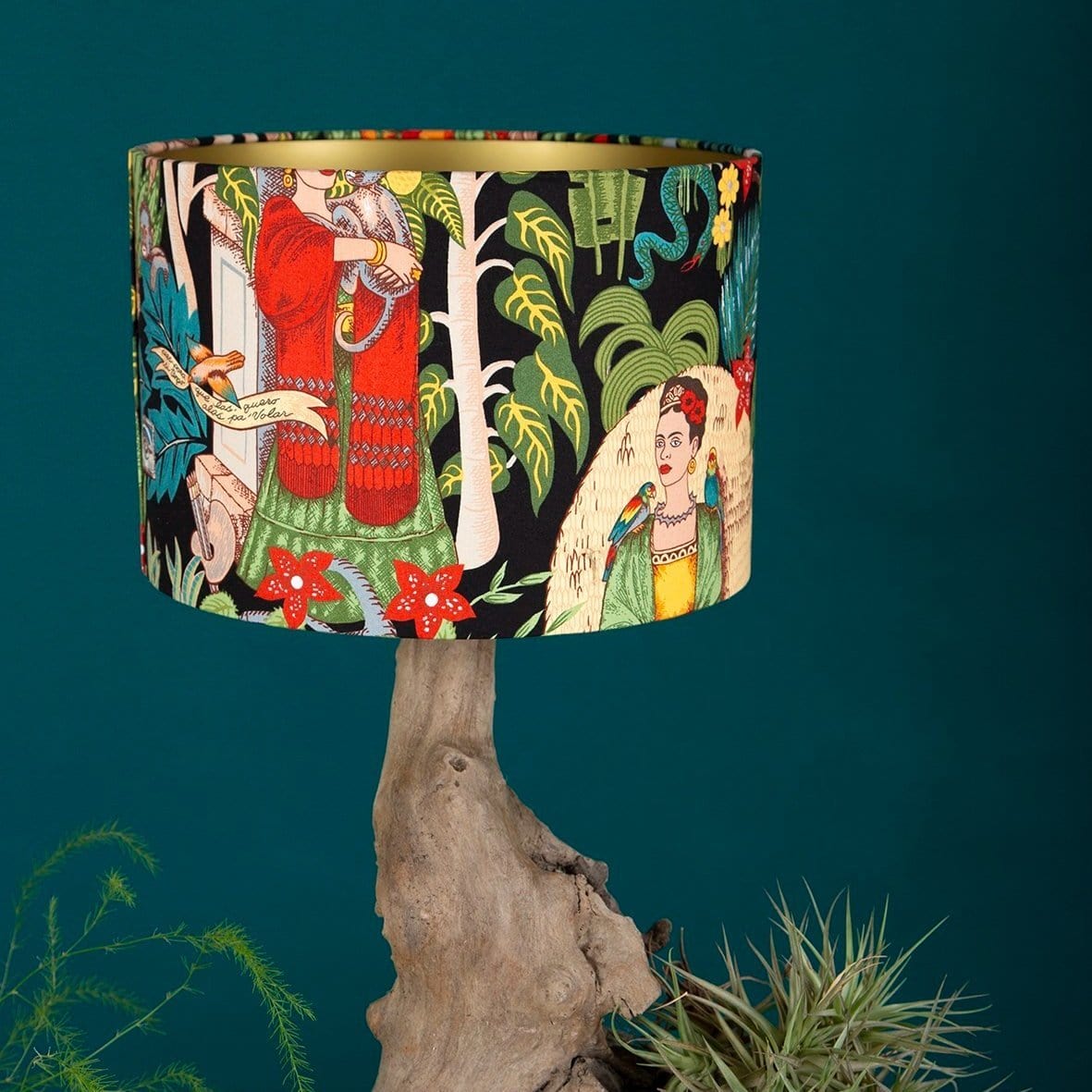 Glow&Co Lil' Bit Lux: Frida in the Garden (Black) Lampshade
