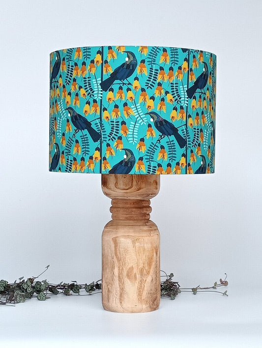 Glow&Co Lil' Bit Lux: Tui in the Kowhai Lampshade