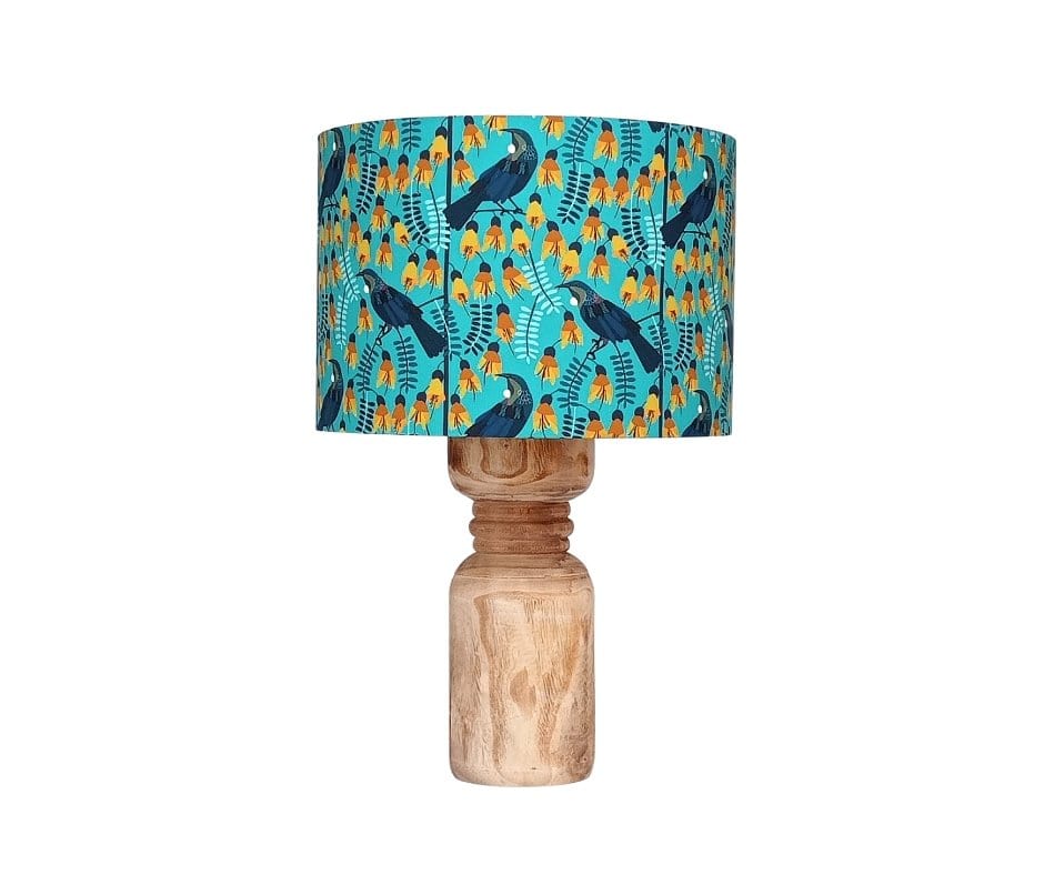 Glow&Co Lil' Bit Lux: Tui in the Kowhai Lampshade